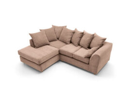 Abakus Direct Jumbo Brown Cord Left Facing Corner Sofa For Living Room With Thick Luxury Deep Filled Cushioning - thumbnail 2