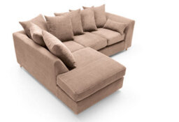 Abakus Direct Jumbo Brown Cord Left Facing Corner Sofa For Living Room With Thick Luxury Deep Filled Cushioning - thumbnail 5