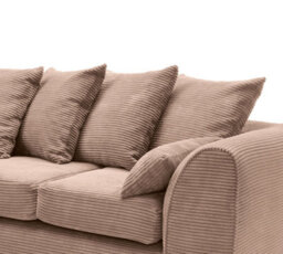 Abakus Direct Jumbo Brown Cord Left Facing Corner Sofa For Living Room With Thick Luxury Deep Filled Cushioning - thumbnail 8