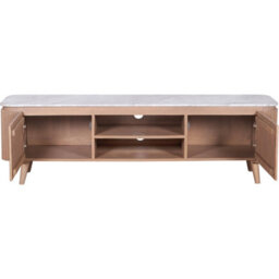Bundi Natural Marble & Wood Large Tv Cabinet - thumbnail 4