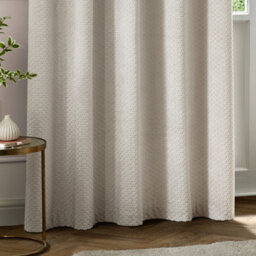Paoletti Neptune Fully Lined Velvet Eyelet Curtain Pair, Ivory, (W) 168 X (D) 183Cm - thumbnail 4