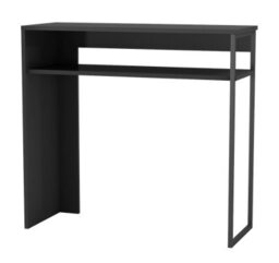Urbn-Living Urbnliving 75Cm Height Wooden & Steel Console Display Table Living Room Hallway With Storage Shelf Black Colour - thumbnail 3