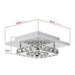 Modern Led Crystal Ceiling Light, Minimalist Flush Mount Lamp For Living Room & Bedroom - thumbnail 3