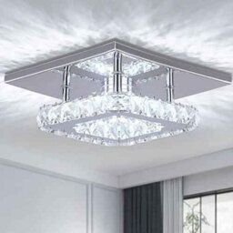 Modern Led Crystal Ceiling Light, Minimalist Flush Mount Lamp For Living Room & Bedroom - thumbnail 2