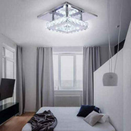 Modern Led Crystal Ceiling Light, Minimalist Flush Mount Lamp For Living Room & Bedroom - thumbnail 7