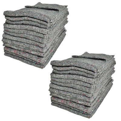 Pluto Packaging 10 X Large 200Cm X 150Cm Van & Transit House Removal Cross Stitched Furniture Blankets - image 1