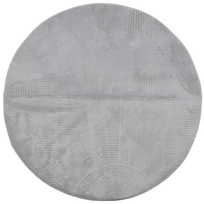 Berkfield Modern Rug Iza Short Pile Scandinavian Look Grey Size  120 Cm