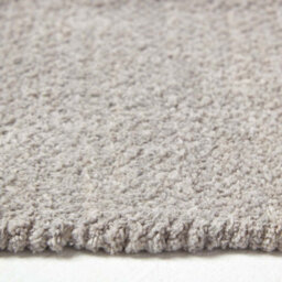 Homescapes Light Grey 100% Cotton Plain Chenille Rug With Natural Trim, 110 X 170 Cm - thumbnail 4