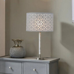 First Choice Lighting Grey Laser Cut 30Cm Pendant Light Shade - thumbnail 9