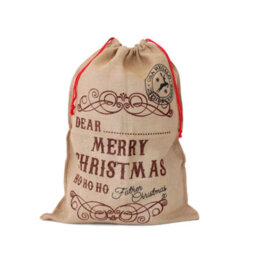 Christmas Hessian Sack - Christmas Stocking