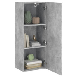 Walplus Tv Wall Cabinet Concrete Grey 40.5X30X102 Cm Engineered Wood - thumbnail 5