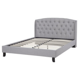 Beliani Bed Fabric Bordeaux 160 X 200 Cm (Eu King Size) Light Grey - thumbnail 7