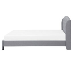 Beliani Bed Fabric Bordeaux 160 X 200 Cm (Eu King Size) Light Grey - thumbnail 4