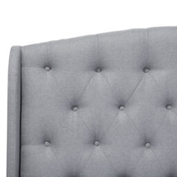 Beliani Bed Fabric Bordeaux 160 X 200 Cm (Eu King Size) Light Grey - thumbnail 9