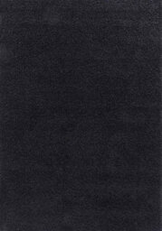 Modern Extra Large Small Soft 5Cm Shaggy Non Slip Bedroom Living Room Carpet Runner Area Rug - Black 60 X 110 Cm - thumbnail 1