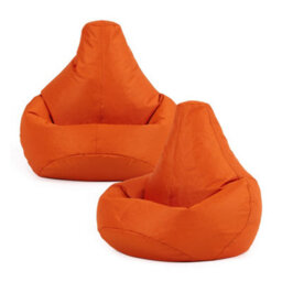 icon Kids Recliner Beanbag Indoor And Outdoor Burnt Orange Set Of 2 - thumbnail 1