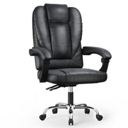 Onemill Executive Ergonomic Pu Leather Office Chair With Tilt Function-Black - thumbnail 1