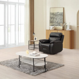 Furniture Instore Renato Black Leather Electric Recliner Chair - thumbnail 2