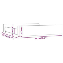 Walplus Bed Drawers 2 Pcs White Solid Wood Pine - thumbnail 8