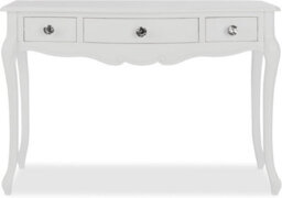 Statement Furniture Juliette Dressing Table Set With Trinket Mirror And Crystal Handles- White - thumbnail 3