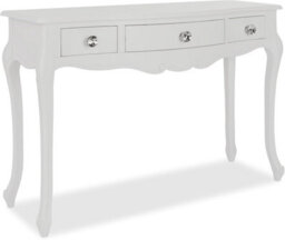 Statement Furniture Juliette Dressing Table Set With Trinket Mirror And Crystal Handles- White - thumbnail 4