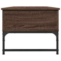 Berkfield Coffee Table Brown Oak 100X50X40 Cm Engineered Wood And Metal - thumbnail 6