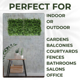 Artificial Plant Flower Living Wall Panels Realistic- Fern-  Indoor / Outdoor - 50Cm X 50Cm - thumbnail 4