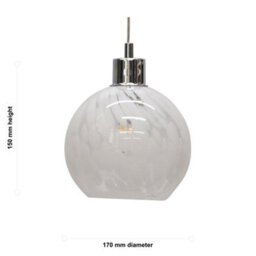 First Choice Lighting Confetti - White And Clear Glass Pendant Shade - thumbnail 4