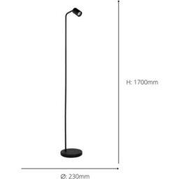 Loops 2 Pack Stylish Modern Black Floor Lamp For Indoor Spaces - Illuminate Your Home With Elegance - thumbnail 4