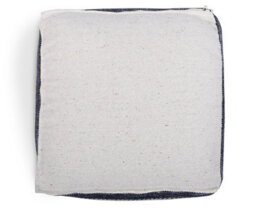 Littens Mint Green Geometric Handwoven Chunky Cotton Square Pouffe Seat Bean Bag Footstool 50Cm X 50Cm X 35Cm - thumbnail 7