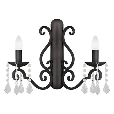Luminosa Lighting Luminosa Diadema Candle Wall Lamp Black - image 1
