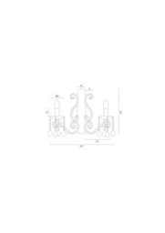 Luminosa Lighting Luminosa Diadema Candle Wall Lamp Black - thumbnail 3
