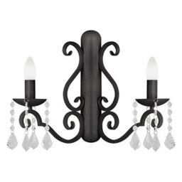 Luminosa Lighting Luminosa Diadema Candle Wall Lamp Black - thumbnail 1