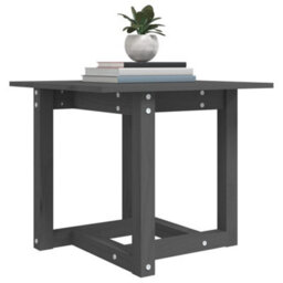 Berkfield Coffee Table Grey 50X50X45 Cm Solid Wood Pine - thumbnail 5
