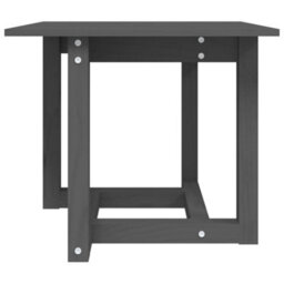 Berkfield Coffee Table Grey 50X50X45 Cm Solid Wood Pine - thumbnail 3