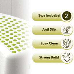 Marco Paul 2 Pack Of White Bathroom Nonslip Step Stool 37Cm - thumbnail 4