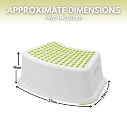 Marco Paul 2 Pack Of White Bathroom Nonslip Step Stool 37Cm - thumbnail 2