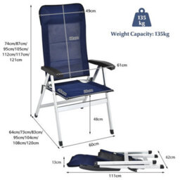 2 Piece Patio Folding Chairs Garden Lounge Chair - thumbnail 2