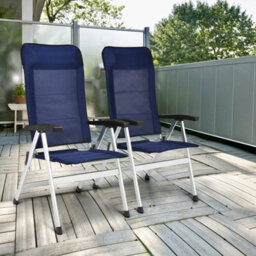 2 Piece Patio Folding Chairs Garden Lounge Chair - thumbnail 4