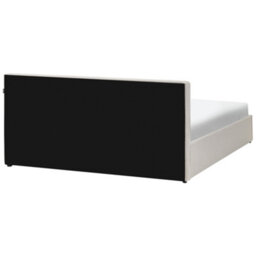 Beliani Ottoman Bed Lauresses Fabric Taupe 180 X 200 Cm (Eu Super King) - thumbnail 7