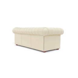 Chesterfield 3 Seater Shelly Cream Real Leather Sofa Bespoke In Classic Style - thumbnail 5