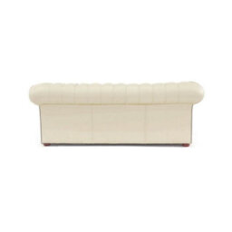 Chesterfield 3 Seater Shelly Cream Real Leather Sofa Bespoke In Classic Style - thumbnail 6