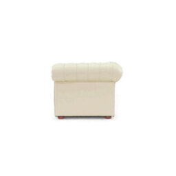 Chesterfield 3 Seater Shelly Cream Real Leather Sofa Bespoke In Classic Style - thumbnail 3