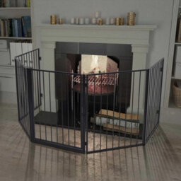Walplus Pet Fireplace Fence Steel Black
