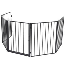 Walplus Pet Fireplace Fence Steel Black - thumbnail 2