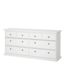 Wyld Haus Osaka Farmhouse Wide 8-Drawer White Wooden Chest - thumbnail 5