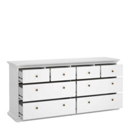 Wyld Haus Osaka Farmhouse Wide 8-Drawer White Wooden Chest - thumbnail 7