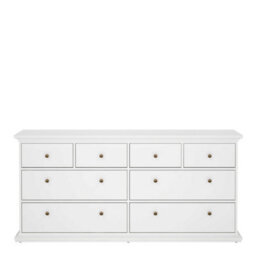 Wyld Haus Osaka Farmhouse Wide 8-Drawer White Wooden Chest - thumbnail 3