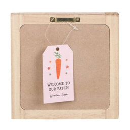 Welcome To Our Patch Wooden Frame Sign - Bunny & Carrot Decor - thumbnail 4