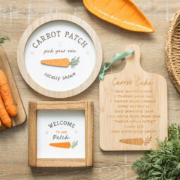 Welcome To Our Patch Wooden Frame Sign - Bunny & Carrot Decor - thumbnail 5